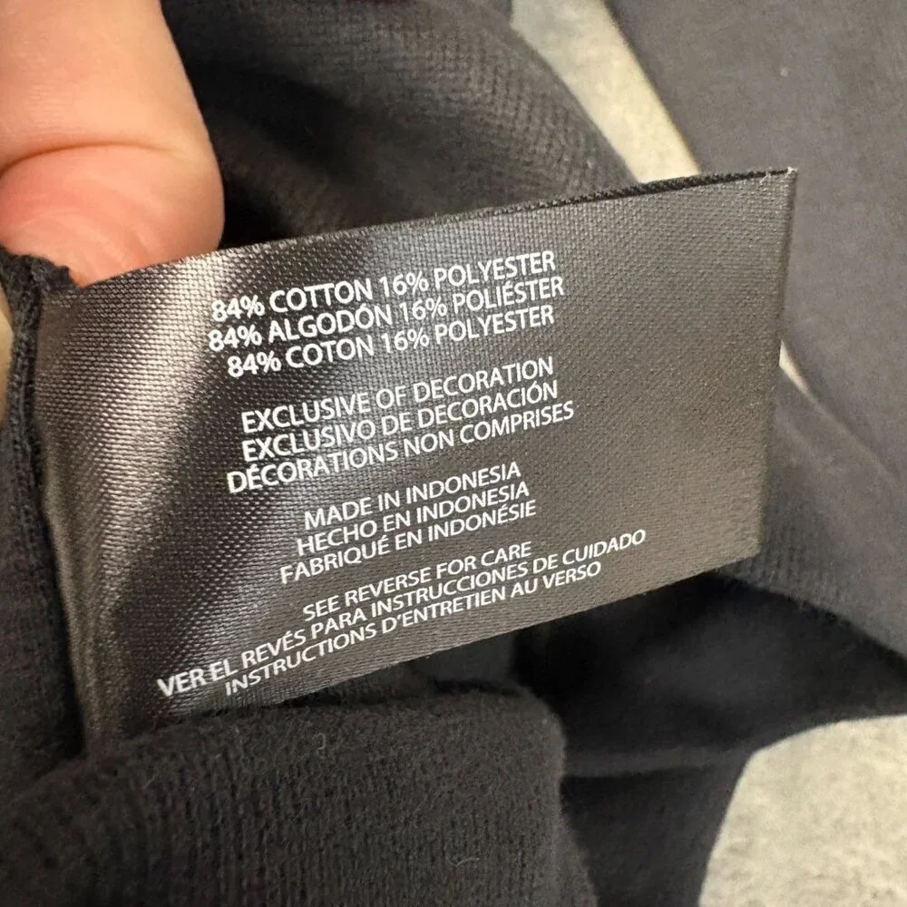 Banana Republic Men's XL Black 1/4 Zip Pullover Sweatshirt Cotton Blend K1177